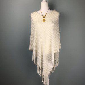 Charming Charlie Ivory Poncho